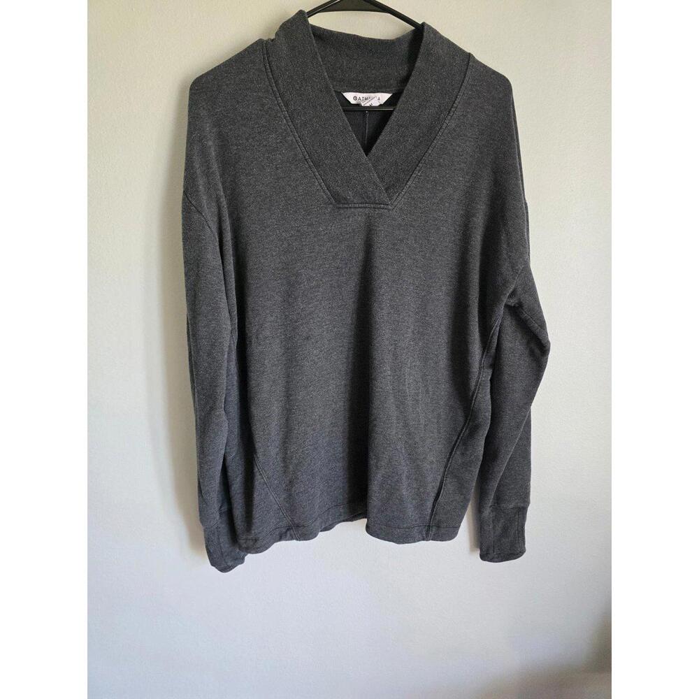 Athleta Sweater Women's Gray Lyocell Modal Long Sleeve (M)
